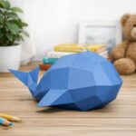 Papercraft de baleine facile pour enfant en 3D