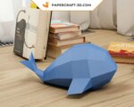 Papercraft de baleine facile pour enfant en 3D