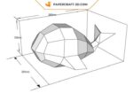 Papercraft de baleine facile pour enfant en 3D