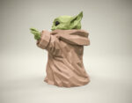 Papercraft de bébé Yoda star wars en origami