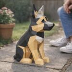 Papercraft de berger allemand en origami