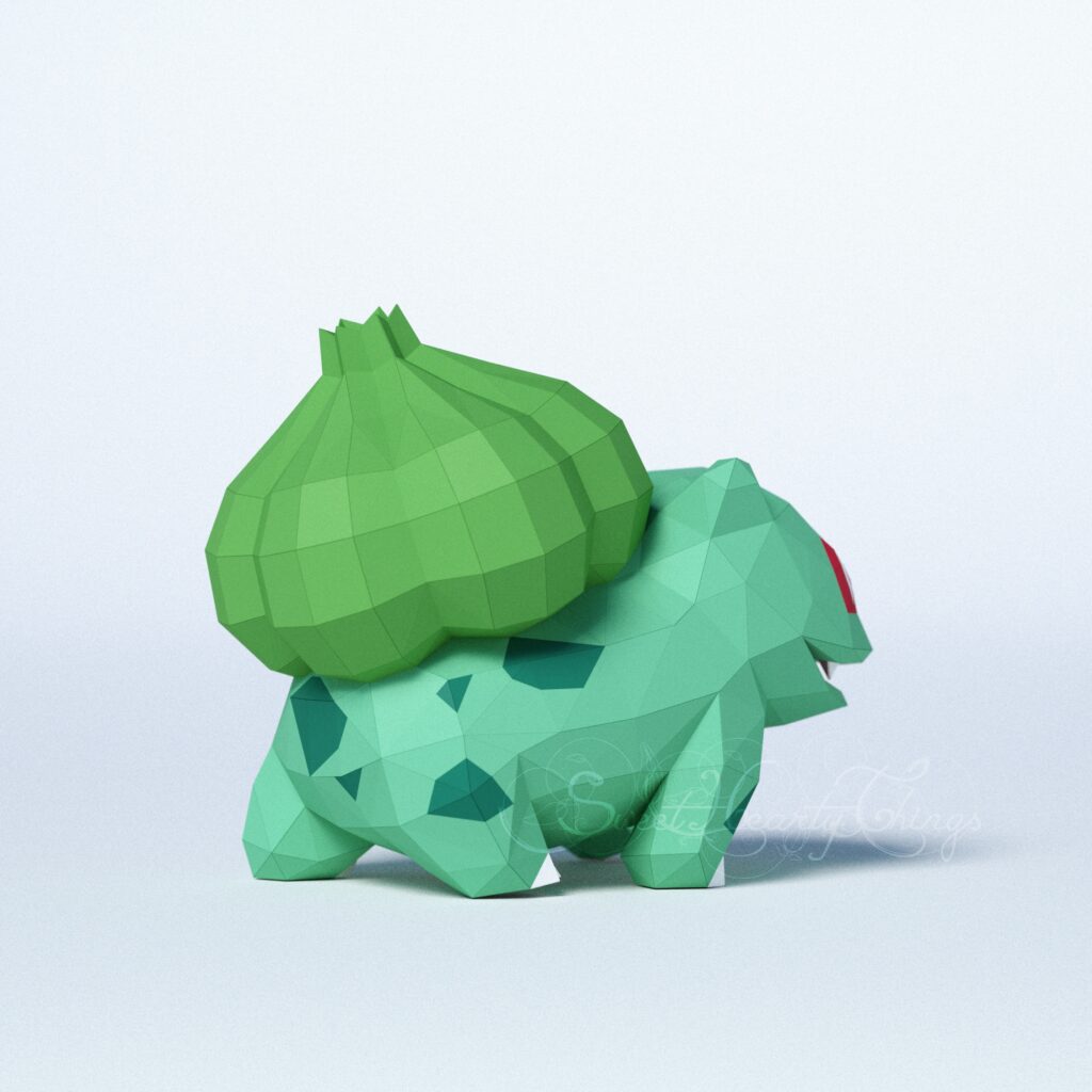 Papercraft de Bulbizarre Pokemon en 3D
