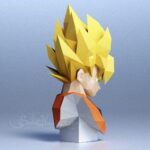 Papercraft de buste de Goku en 3D