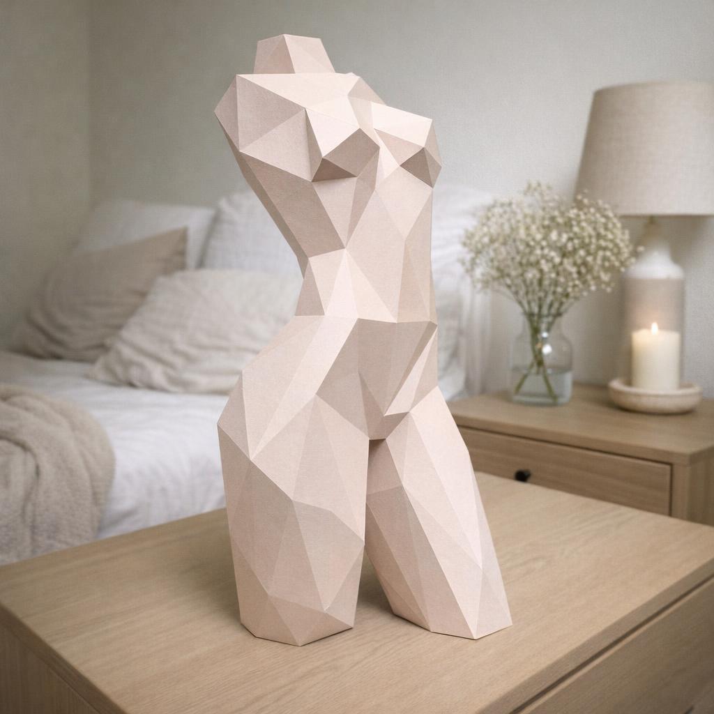 Papercraft de buste féminin en 3D