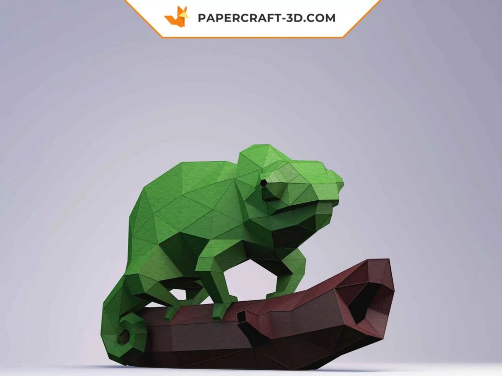 Papercraft de caméléon en 3D