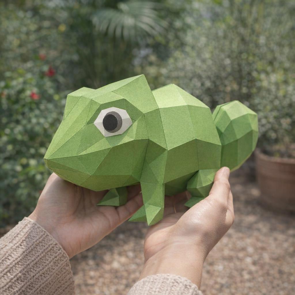Papercraft de caméléon en 3D