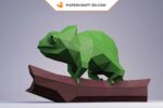 Papercraft de caméléon en 3D