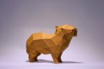 Papercraft de capybara en 3D