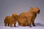 Papercraft de capybara en 3D