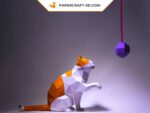 Papercraft de chat en 3D