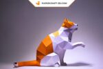 Papercraft de chat en 3D