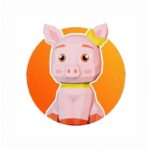 Papercraft de cochon avec nœud en 3D