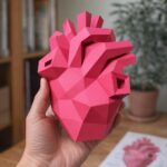 Papercraft de cœur anatomique en 3D