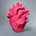 Papercraft de cœur anatomique en 3D