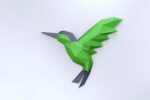 Papercraft de colibri en 3D