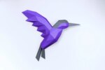 Papercraft de colibri en 3D