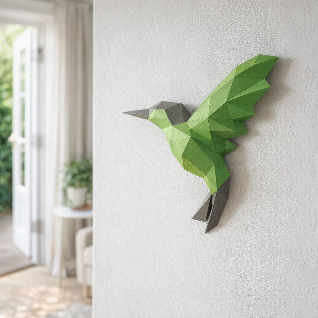 Papercraft de colibri en 3D
