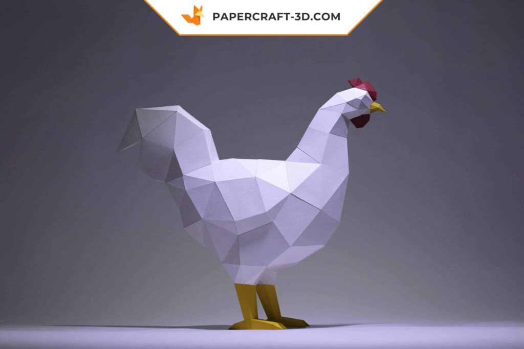 Papercraft de coq en 3D