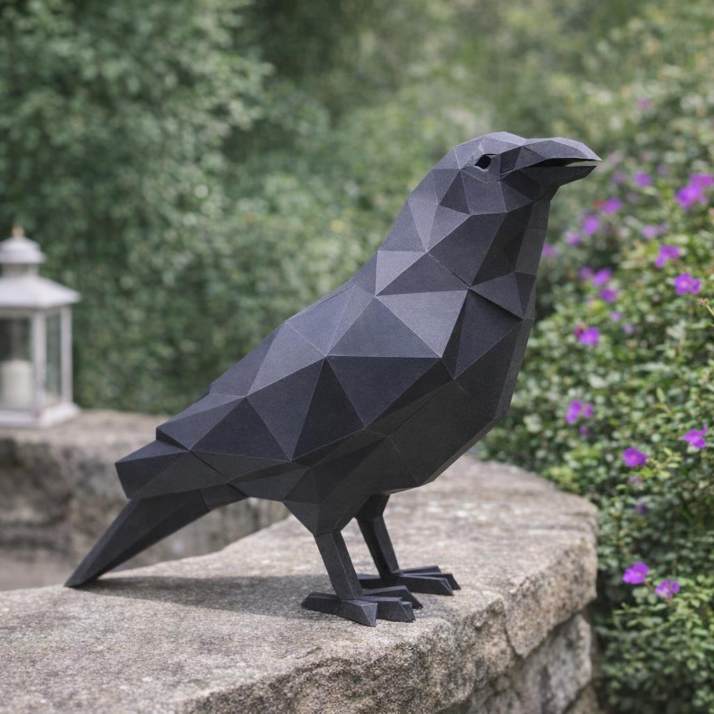 Papercraft de corbeau en 3D