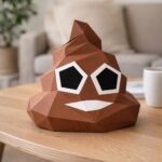 Papercraft de crotte amusante en 3D