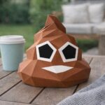 Papercraft de crotte amusante en 3D