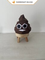 Papercraft de crotte amusante en 3D