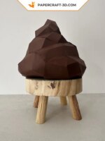 Papercraft de crotte amusante en 3D