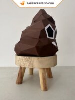 Papercraft de crotte amusante en 3D