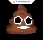 Papercraft de crotte amusante en 3D