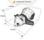 Papercraft de deux pandas en 3D