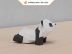 Papercraft de deux pandas en 3D