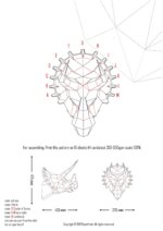 Papercraft de dinosaure tête de tricératops murale en origami