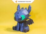 Papercraft de dragon Fury Nocturne en origami