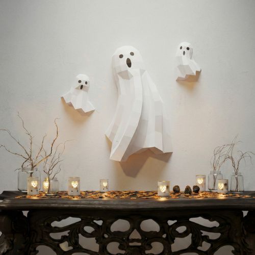 Papercraft de fantômes pour Halloween en 3D