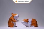 Papercraft de hamsters en 3D