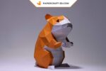 Papercraft de hamsters en 3D
