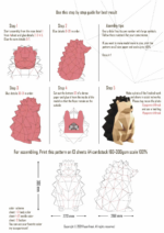 Papercraft de hérisson en 3D