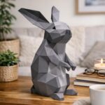 Papercraft de lapin debout en 3D