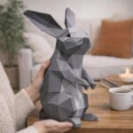 Papercraft de lapin debout en 3D