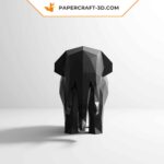 Papercraft de mammouth en origami