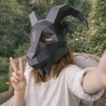 Papercraft de masque de chèvre en 3D