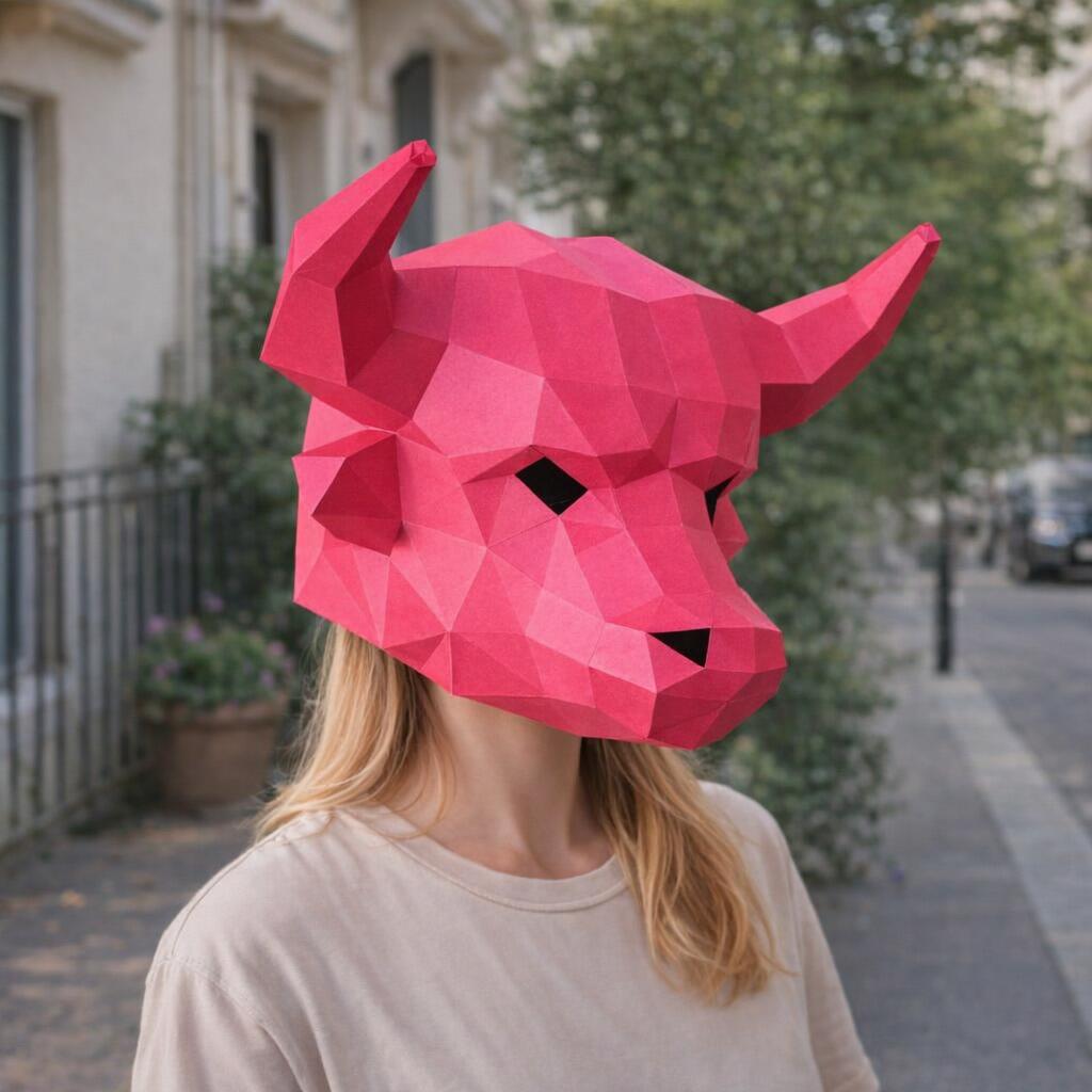 Papercraft de masque de taureau en 3D