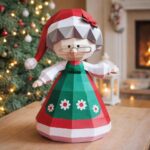 Papercraft de mère Noël en origami