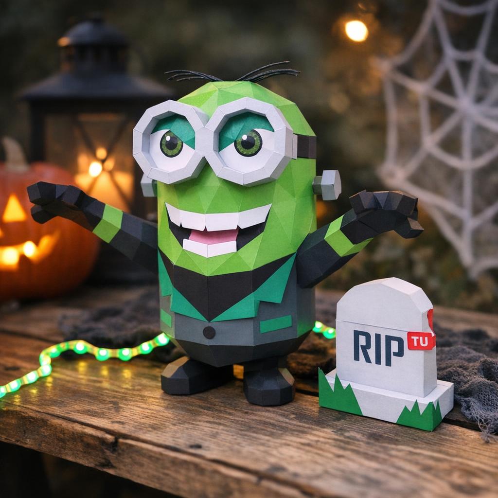 Papercraft de Minion Frankenstein en 3D