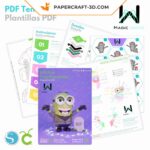 Papercraft de Minion Frankenstein en 3D