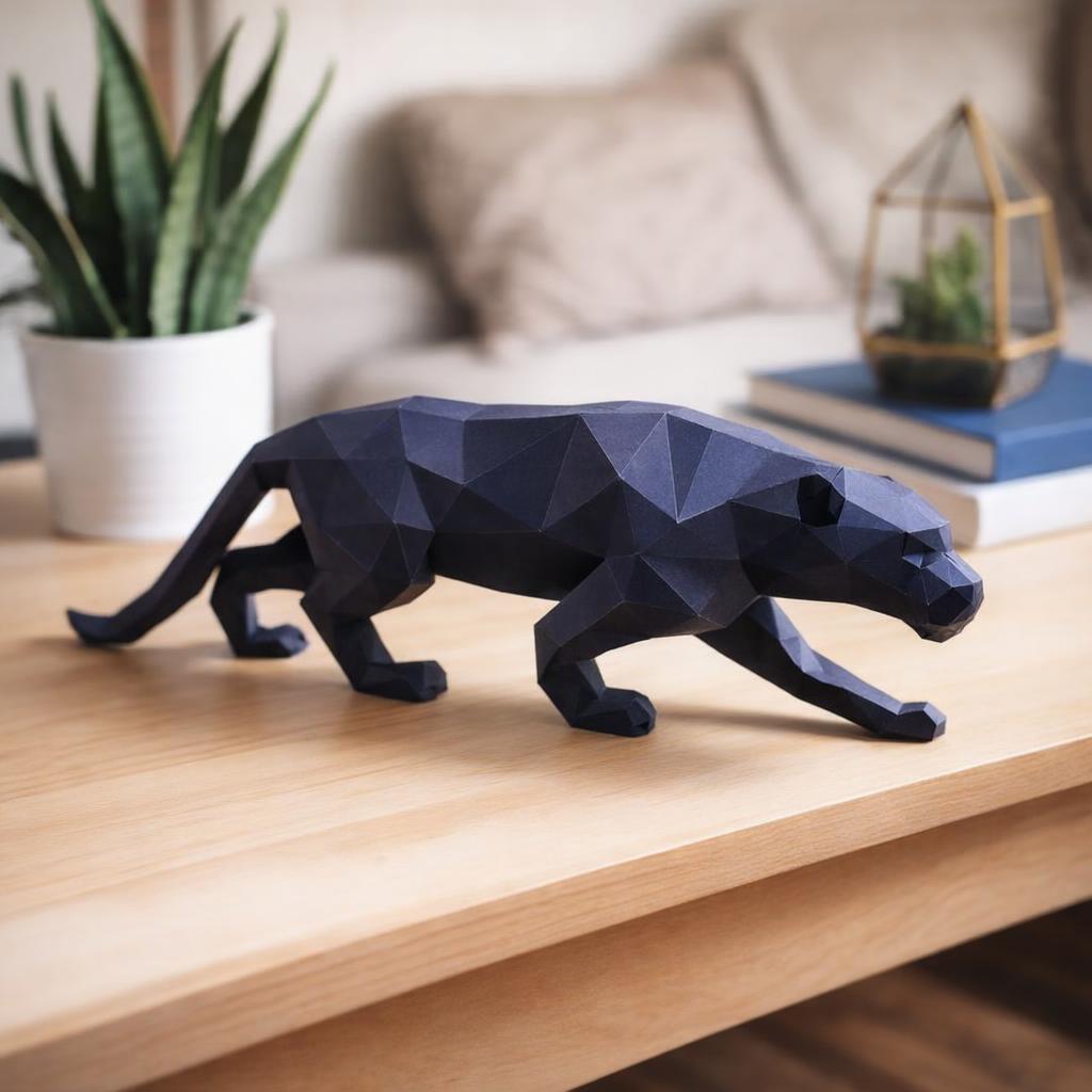 Papercraft de panthère noire en 3D