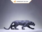 Papercraft de panthère noire en 3D