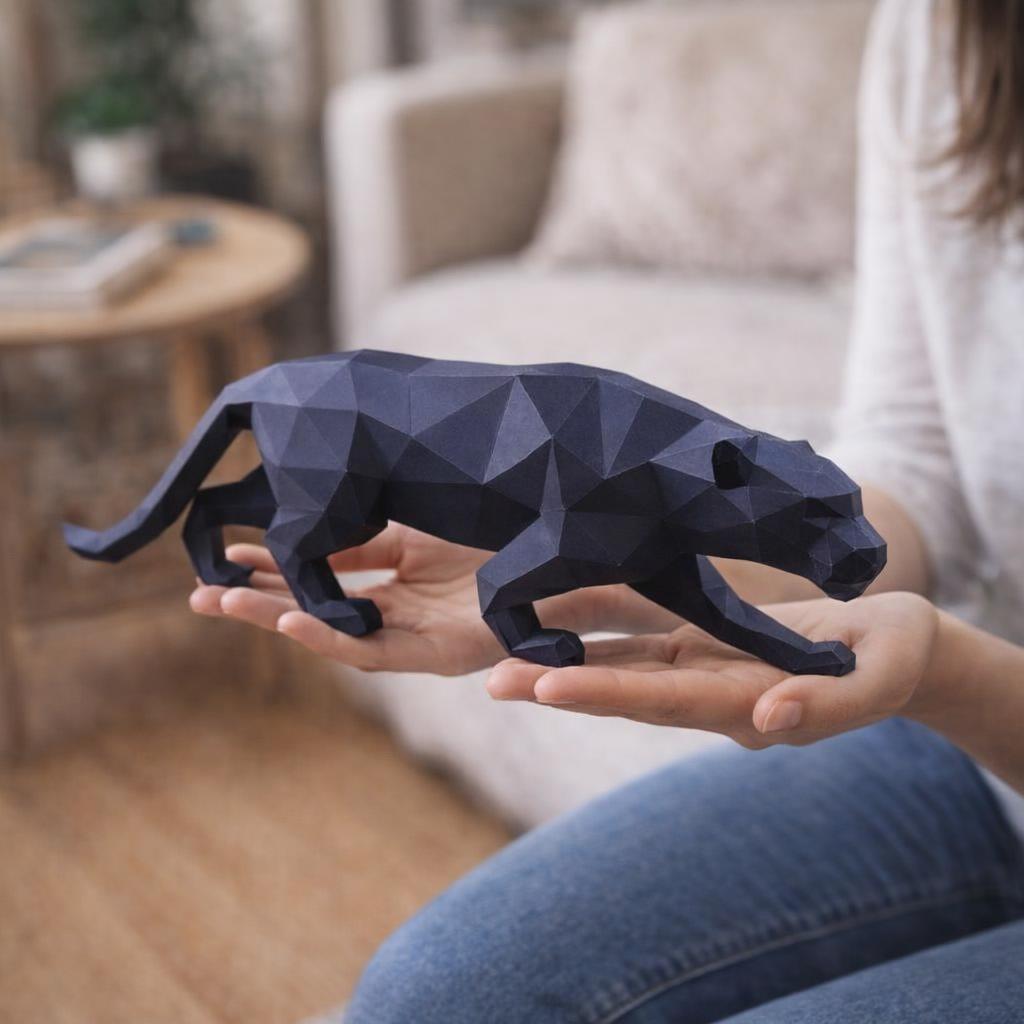 Papercraft de panthère noire en 3D
