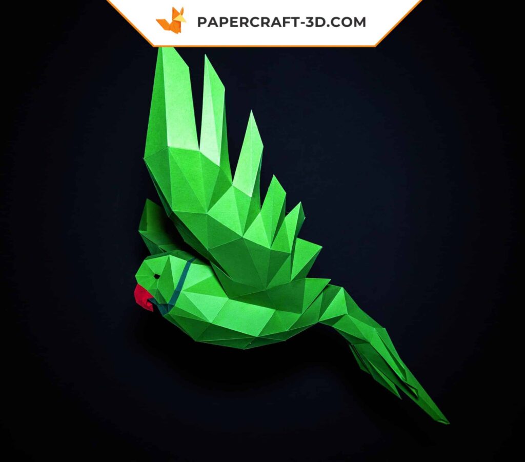 Papercraft de perroquet volant en 3D