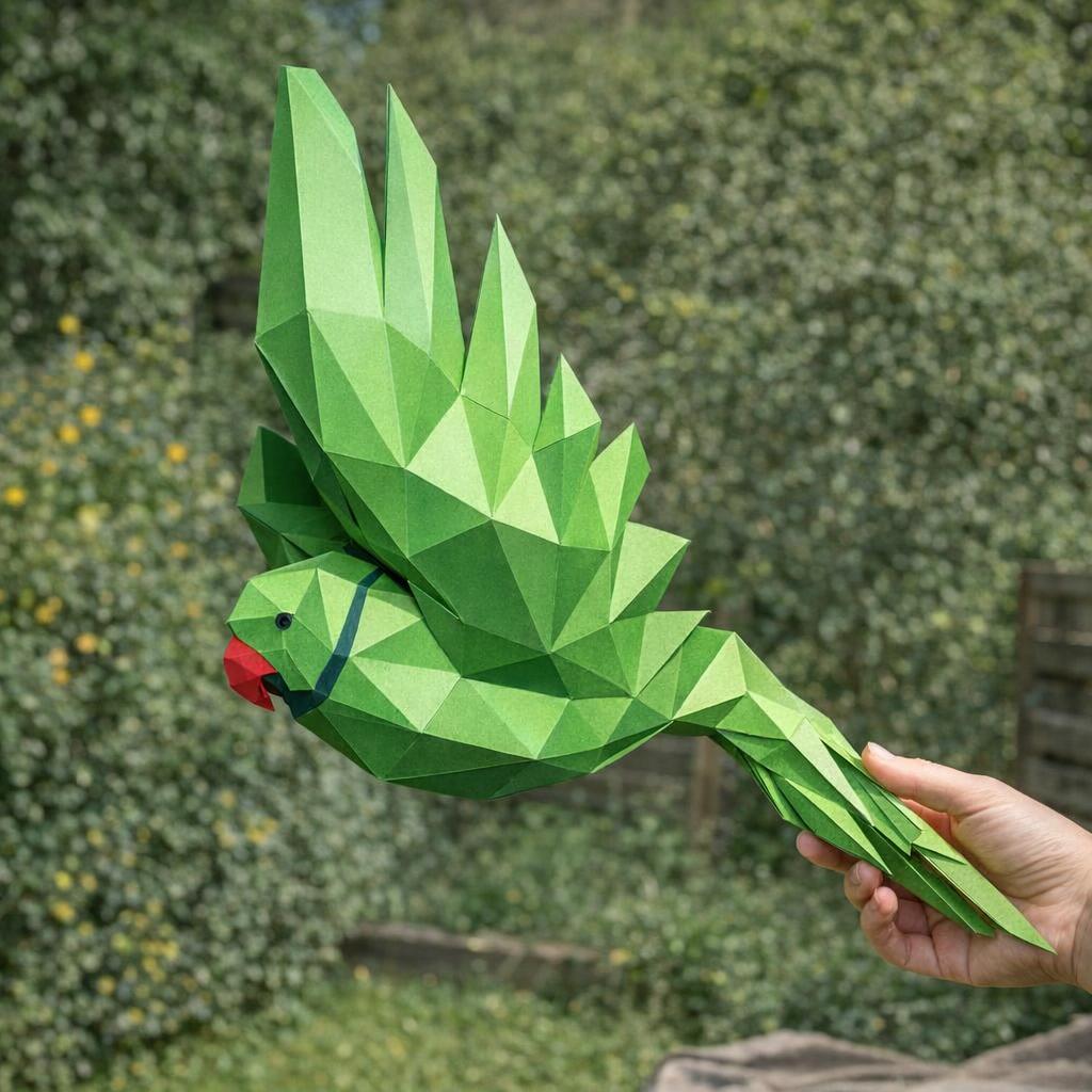 Papercraft de perroquet volant en 3D